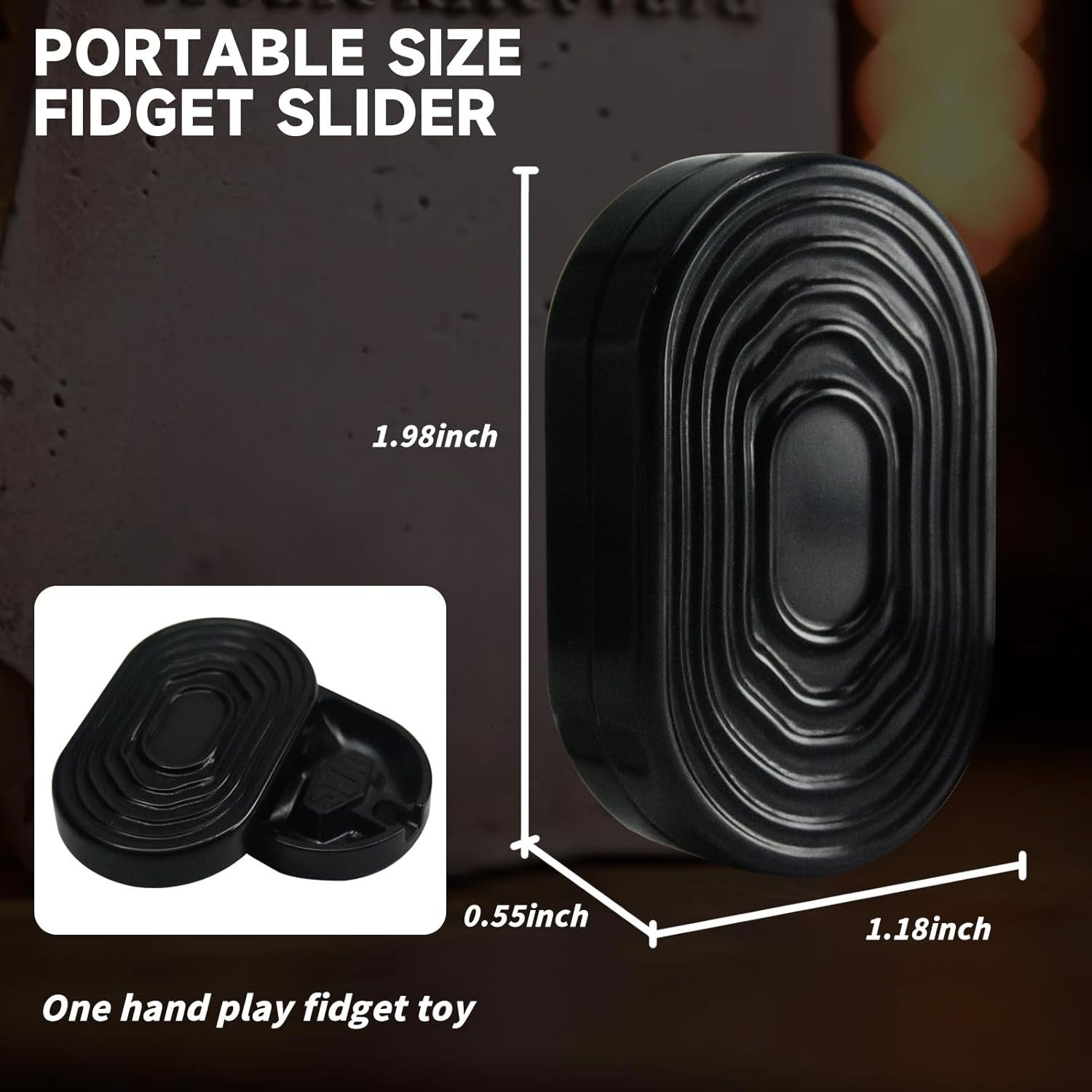 Stainless Steel Mechanical Fidget Slider Ripple EDC Stress Relief Toy