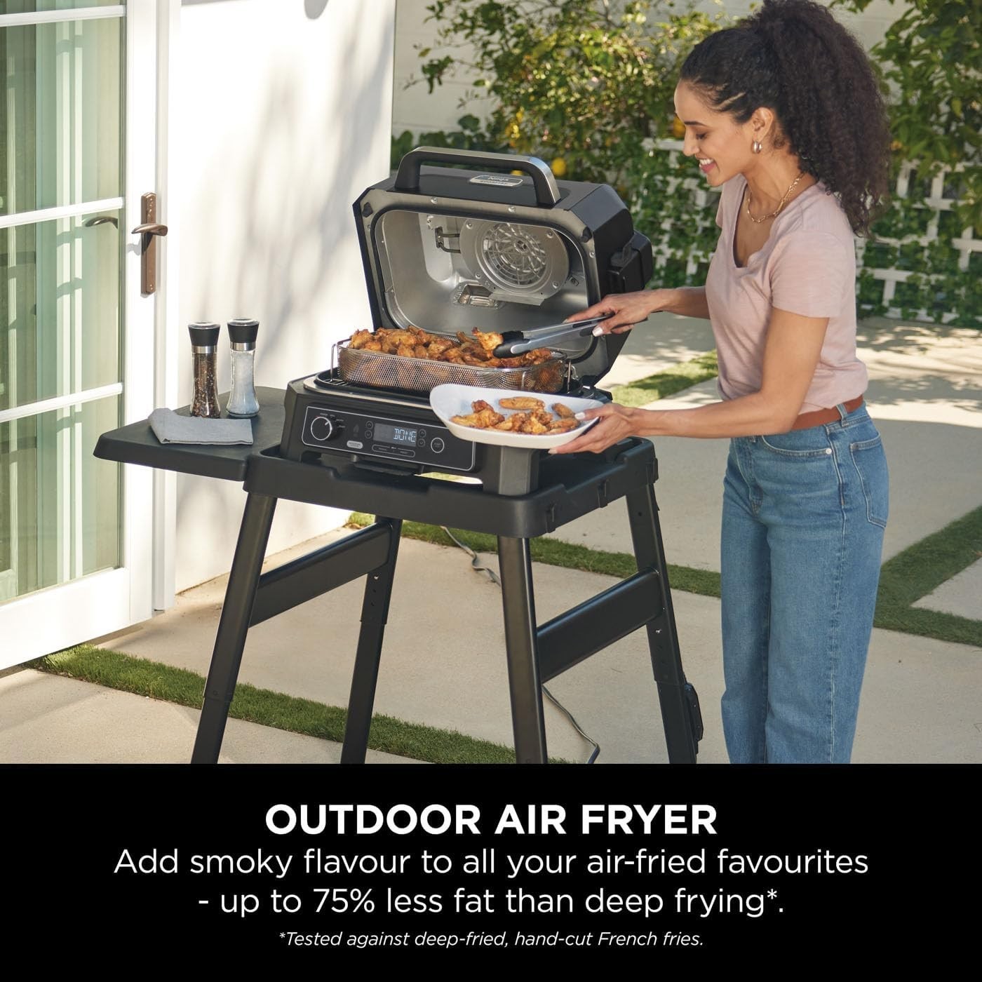 Electric BBQ Grill & Smoker 4-in-1 with Smart Temperature Probe – Large Portable