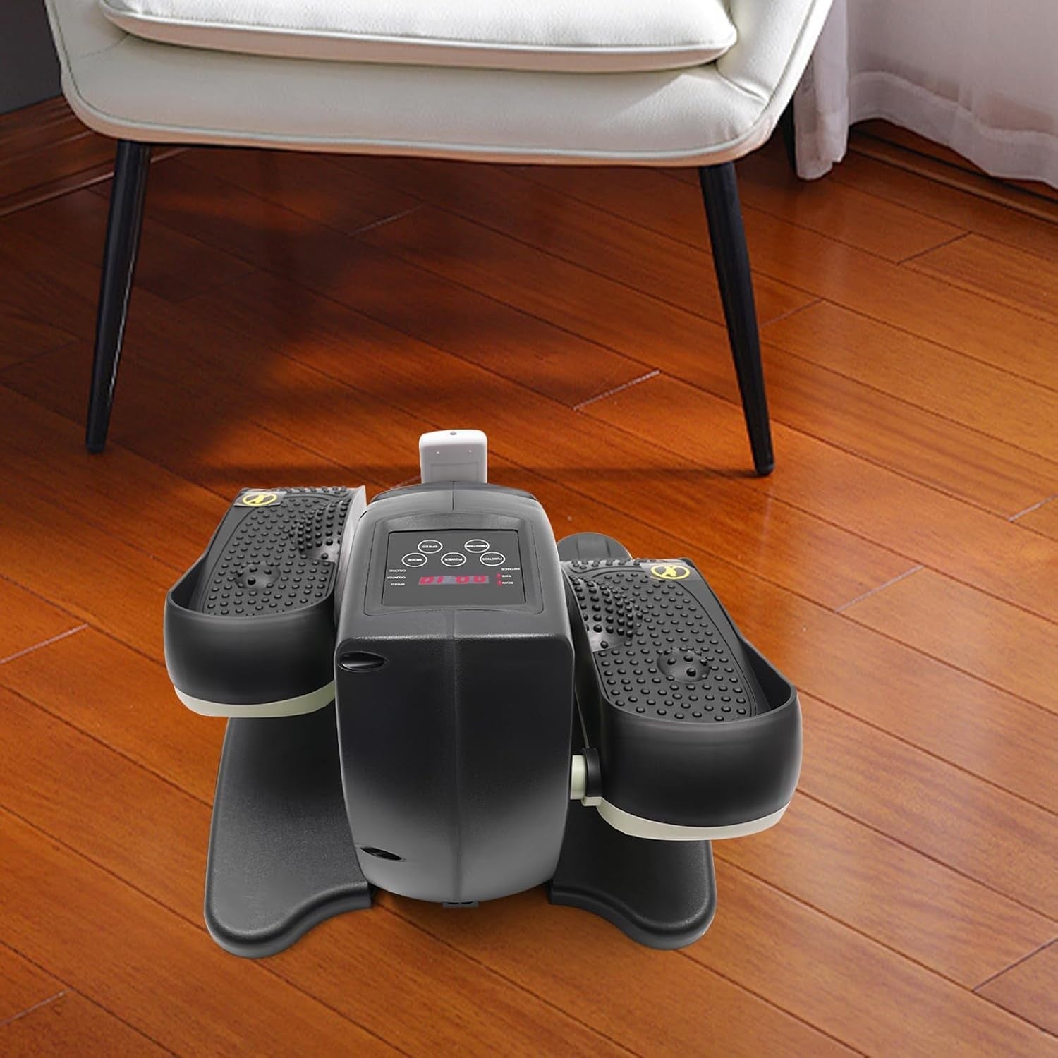 Under Desk Elliptical Trainer Quiet Electric Pedal Exerciser Remote LCD