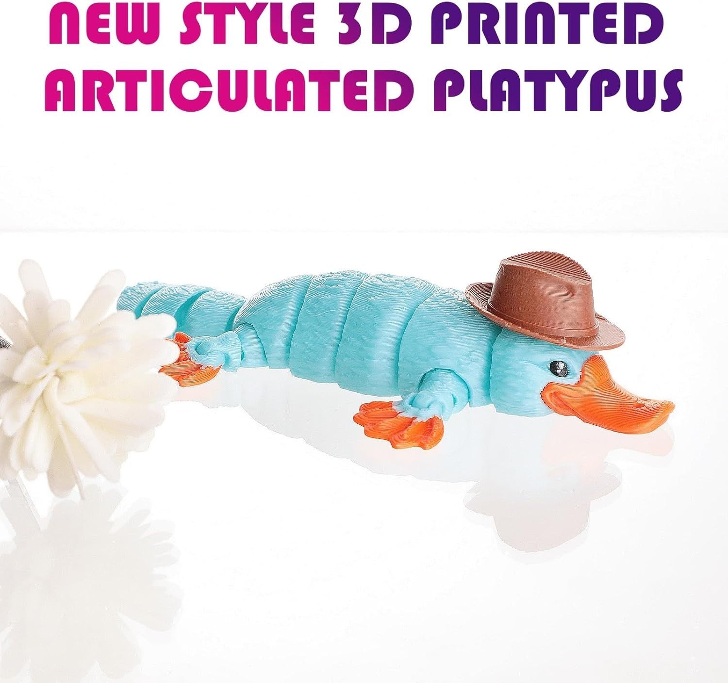 2pcs 3D Printed Platypus Fidget Toy Desk Animal Stress Relief Gift