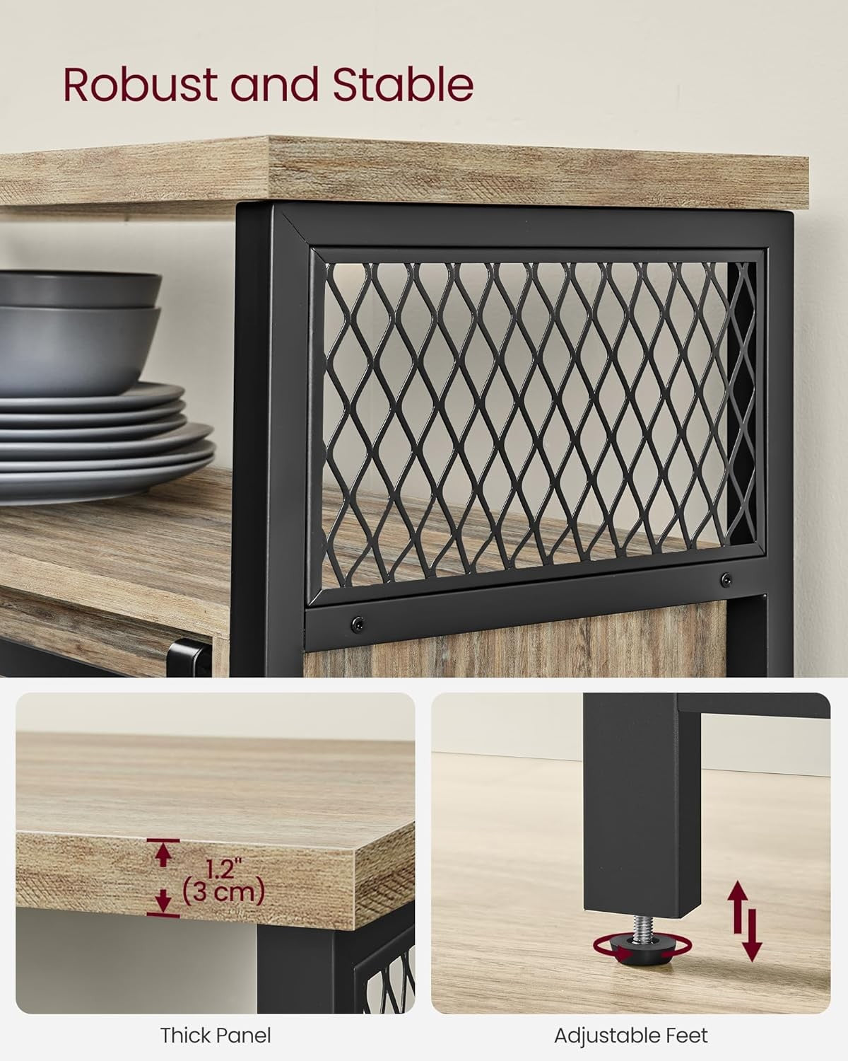 Turquoise Brown Sideboard Sliding Barn Door Industrial Storage Cabinet