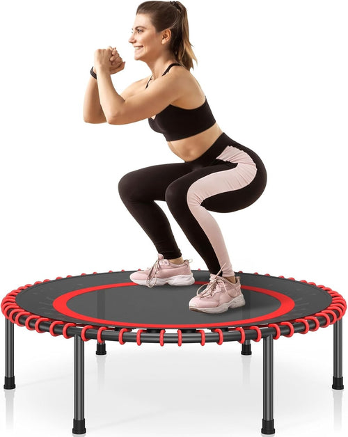 40” Fitness Rebounder Trampoline Quiet Bungee Indoor Outdoor Exercise