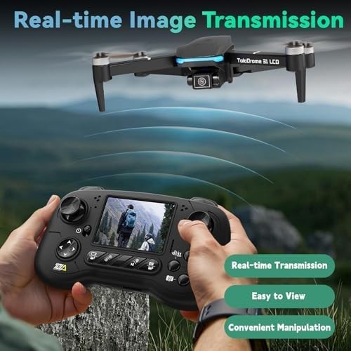 Brushless Drone with LCD Screen, HD Camera & Real-Time FPV for Beginners