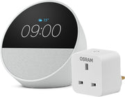 Smart Display Alarm Clock Touch Screen Voice Control Bluetooth Speaker Plug