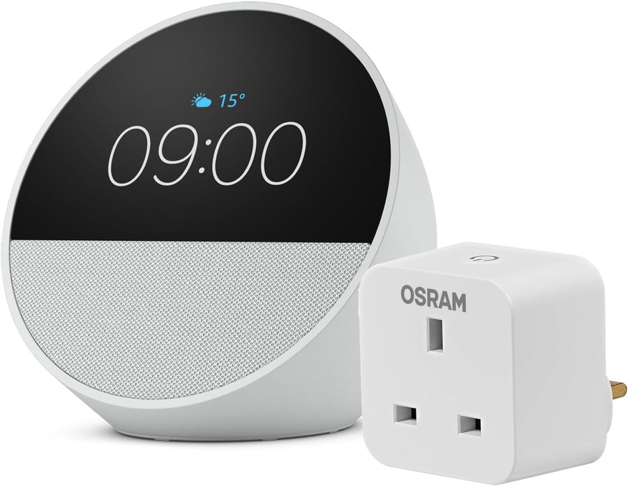 Smart Display Alarm Clock Touch Screen Voice Control Bluetooth Speaker Plug