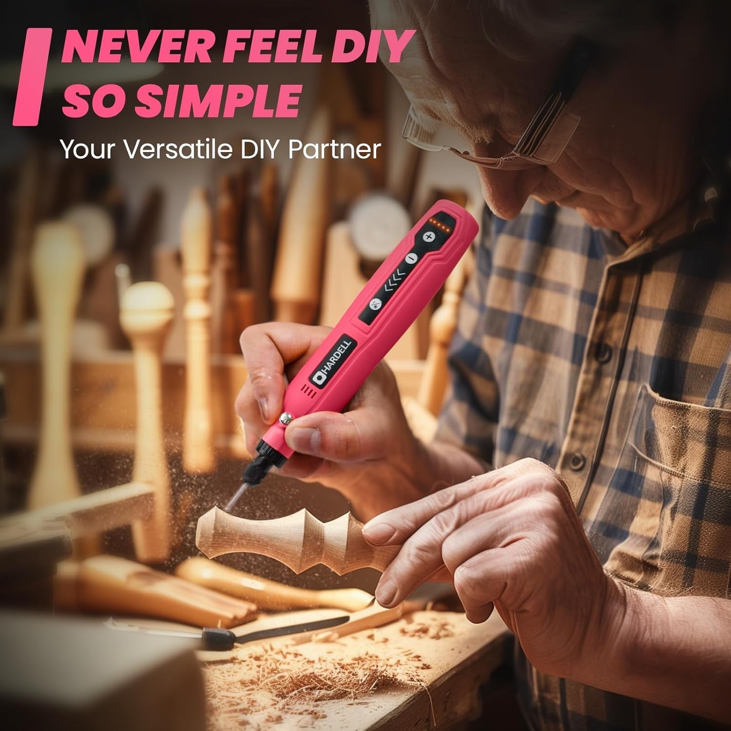 Mini Cordless Rotary Tool Kit Engraving Pen 5 Speed USB DIY Craft Set