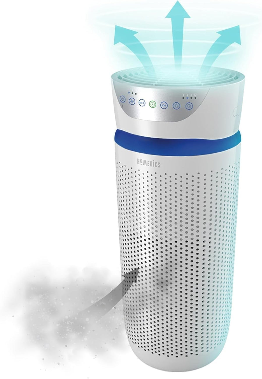 Air Purifier Tower HEPA UV-C Carbon Filter Ionizer Allergy Smoke Pet Odours