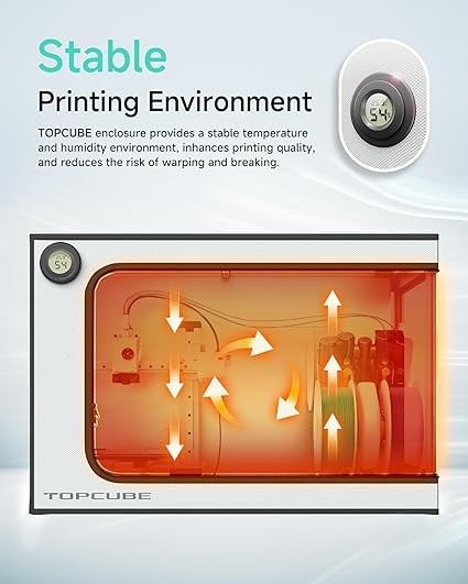 3D Printer Enclosure Clear Window LED Fireproof Noise Control