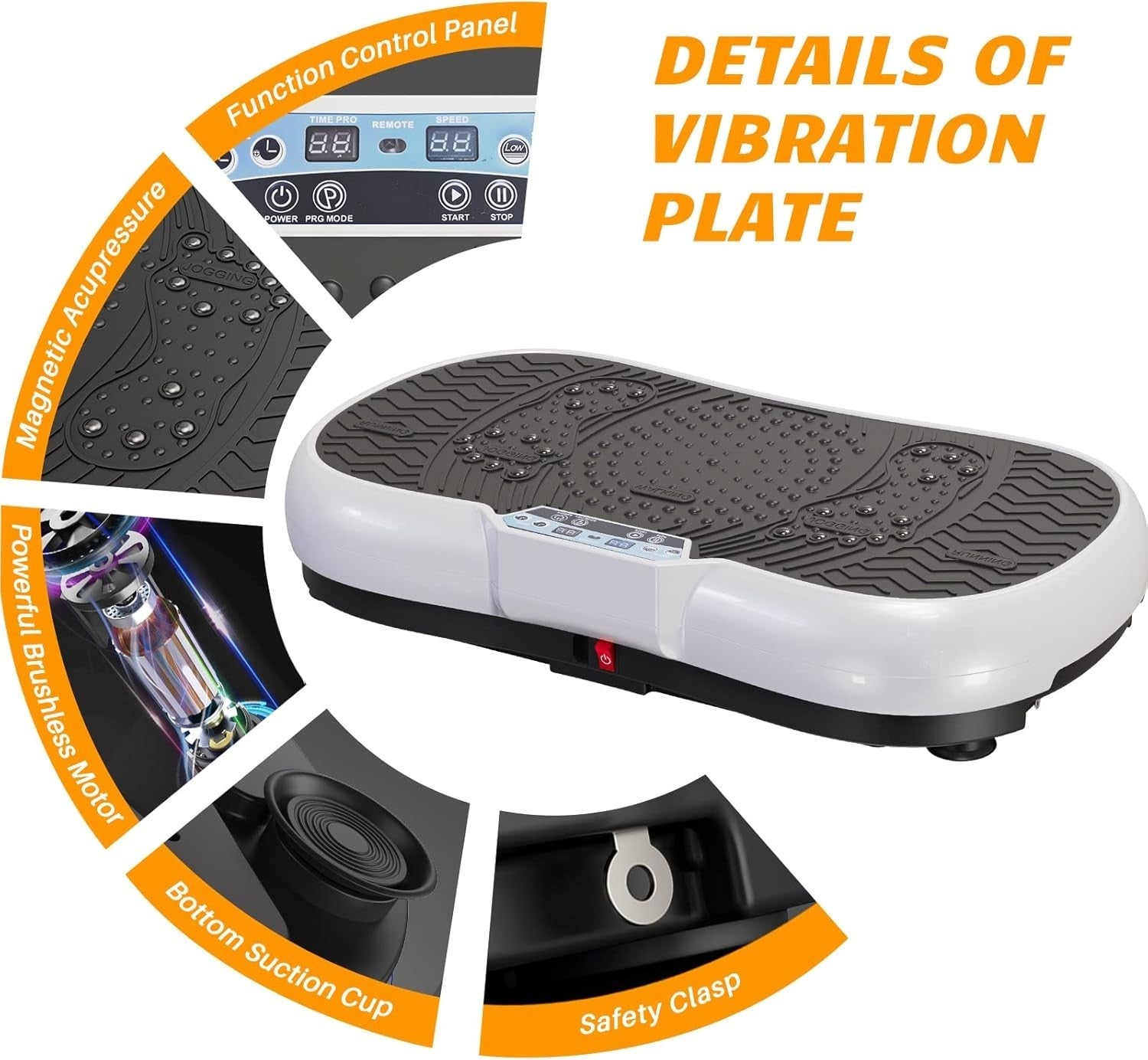 Slim Vibration Plate Exercise Platform 99 Speeds 7 Programs Body Sculpt