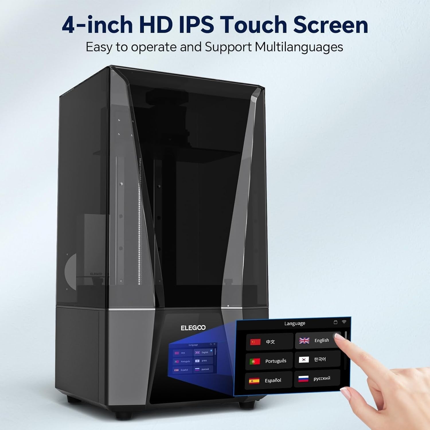 12K Resin 3D Printer 10'' Mono LCD WiFi MSLA Large Build Touch Screen