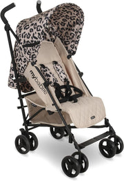 Lightweight Umbrella Stroller Compact Fold Travel Buggy Reclining Seat Leopard