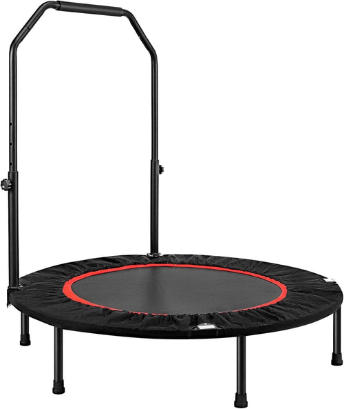 40in Heavy Duty Foldable Rebounder Trampoline Adjustable Handle 485LB