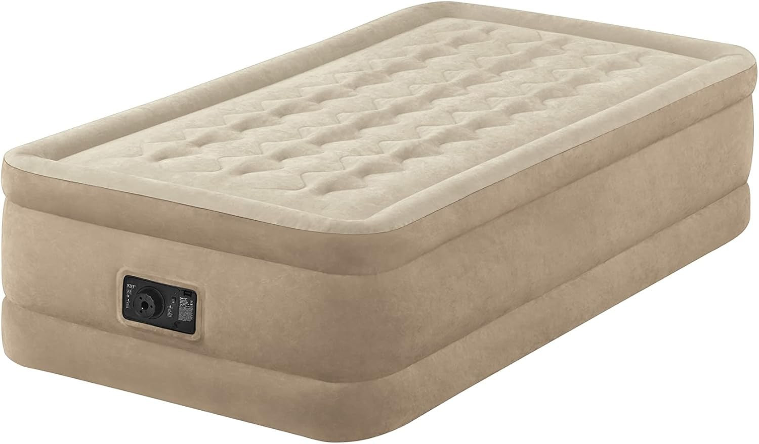 Raised Single Airbed 46cm High Built-In Pump Ultra Plush Comfort Bed