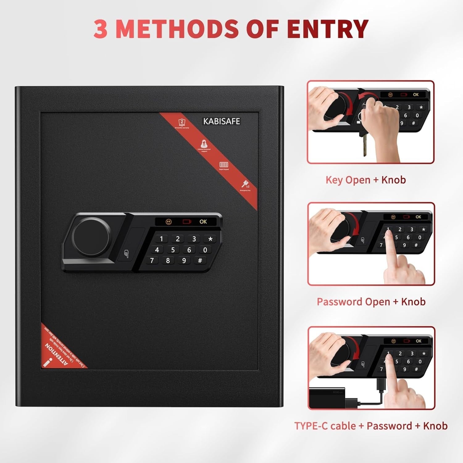 45L Digital Safe Box Electronic Keypad Security Cash Lock Safe