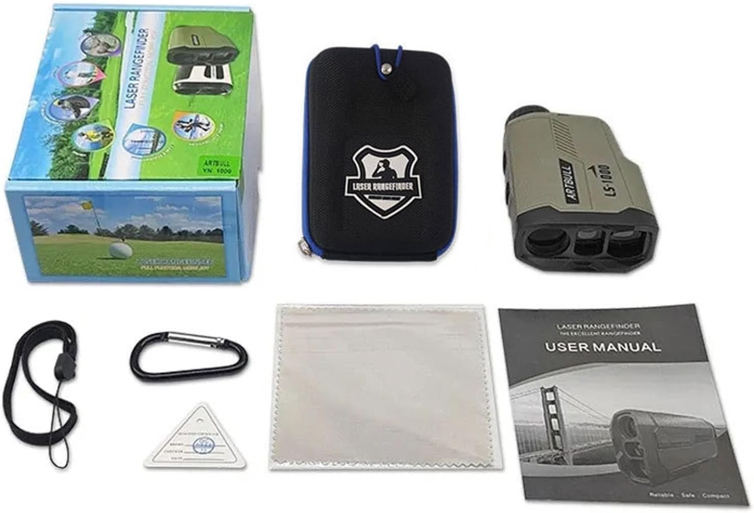 Golf Laser Rangefinder 1000m Flag Lock 6X Magnification Outdoor