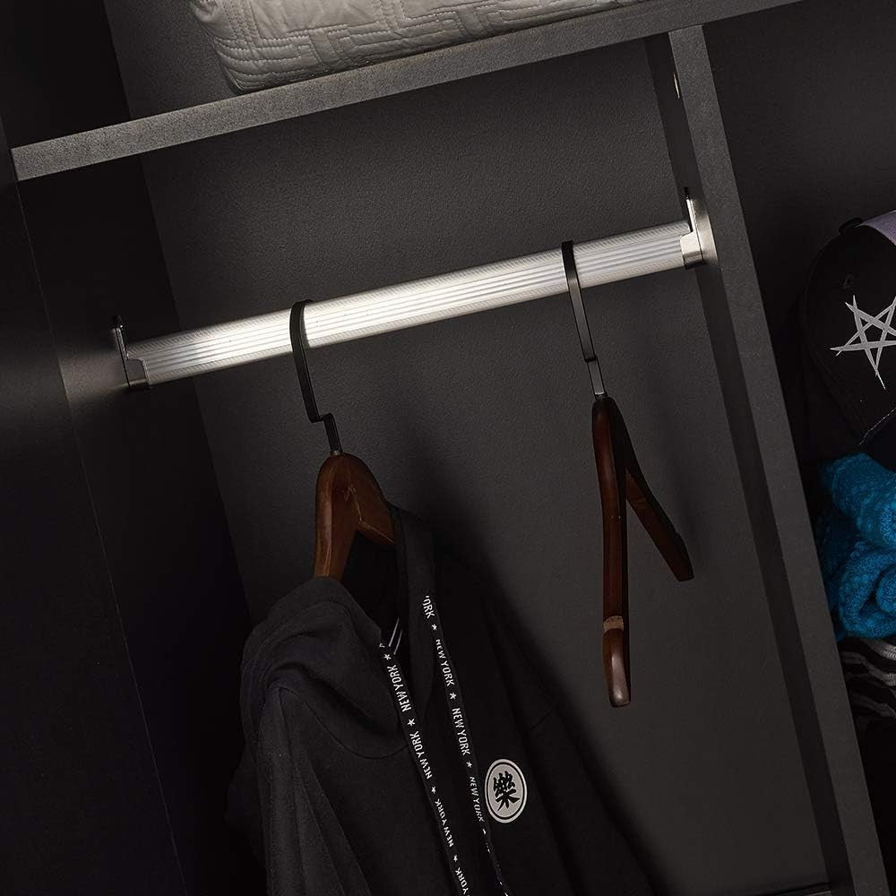 Modern Black 2 Door Wardrobe with 2 Drawers & Hanging Space Bedroom Storage