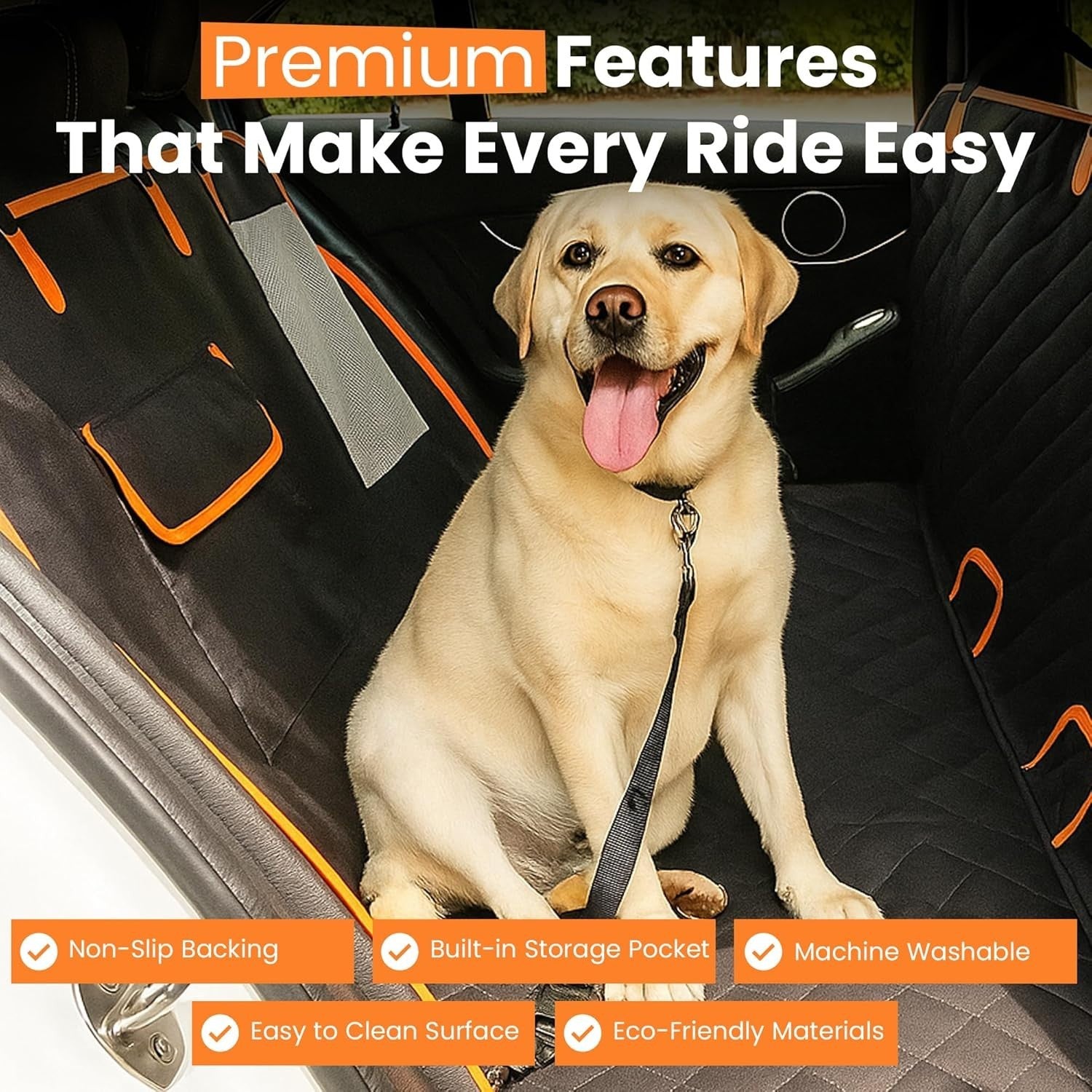 Waterproof Dog Car Seat Cover Hammock Mesh Window Scratchproof SUV