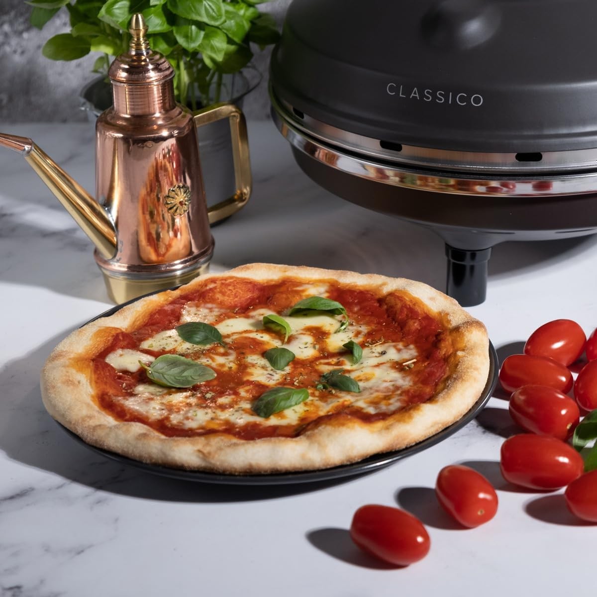 Electric Pizza Oven 1200W | 32cm Stone Plate 400°C Dual Heat Fast Cooker