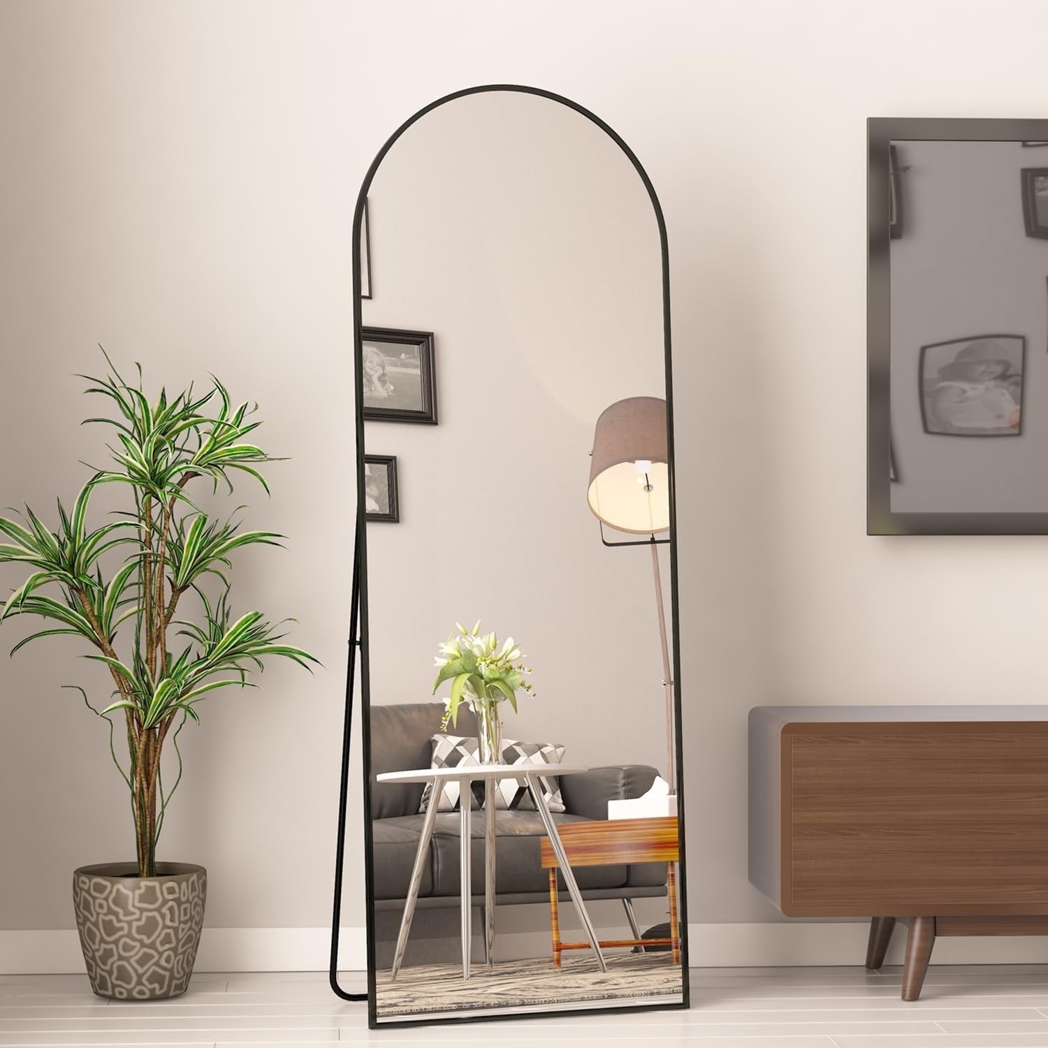 Arched Full Length Mirror 162x53cm Floor Wall Standing Dressing RoomArched Full