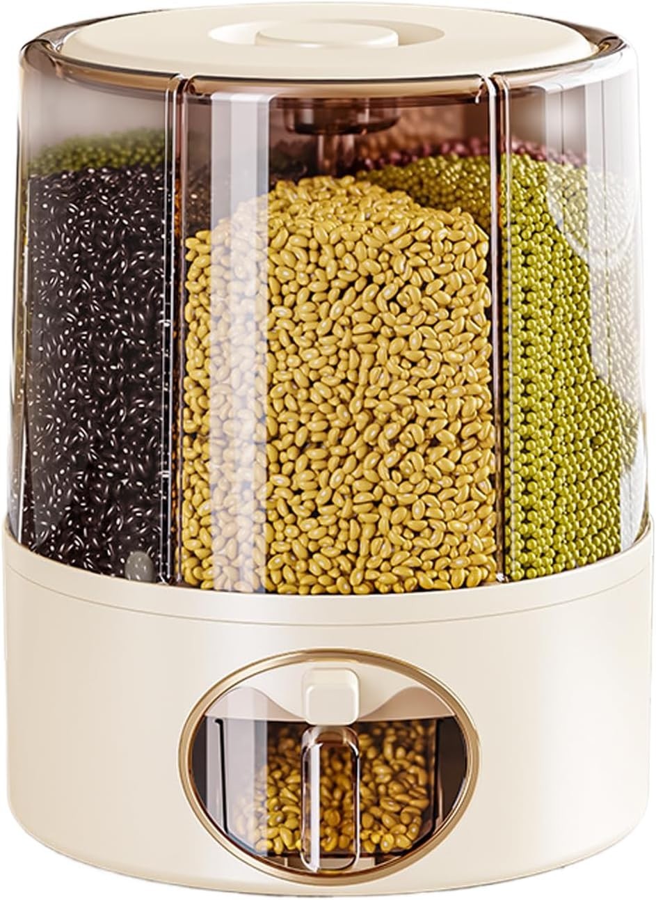 Rotating Rice Dispenser Airtight Food Grade Grain Storage Container