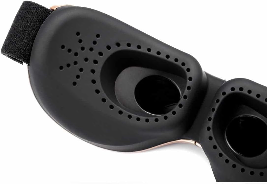 Travel Eye Massager Heat Vibration Bluetooth Migraine Relief