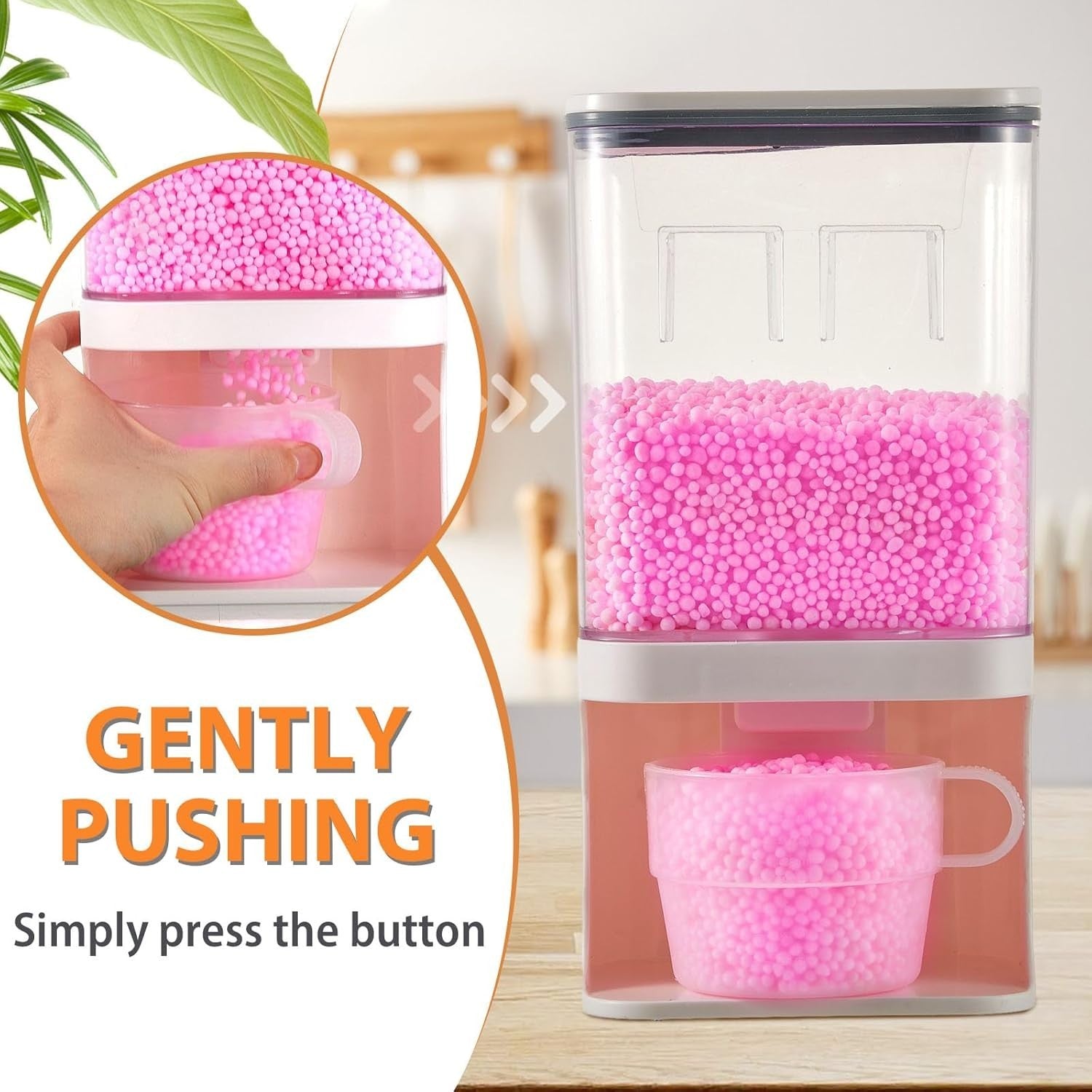2PCS Wall Mounted Dispenser 1000ml Grain Rice Cereal Storage Container