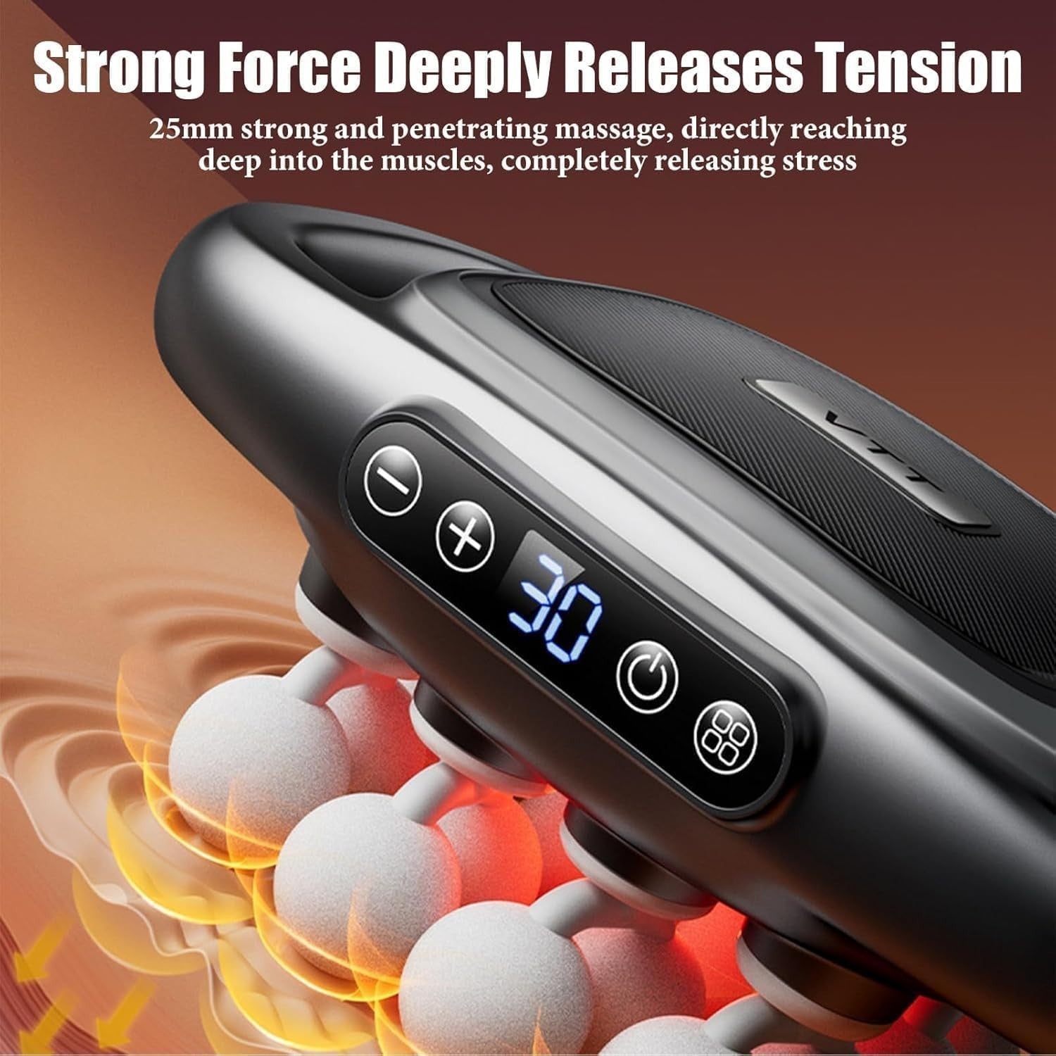 8 Head Deep Tissue Massage Gun 30 Levels Quiet Muscle Relief Full Body