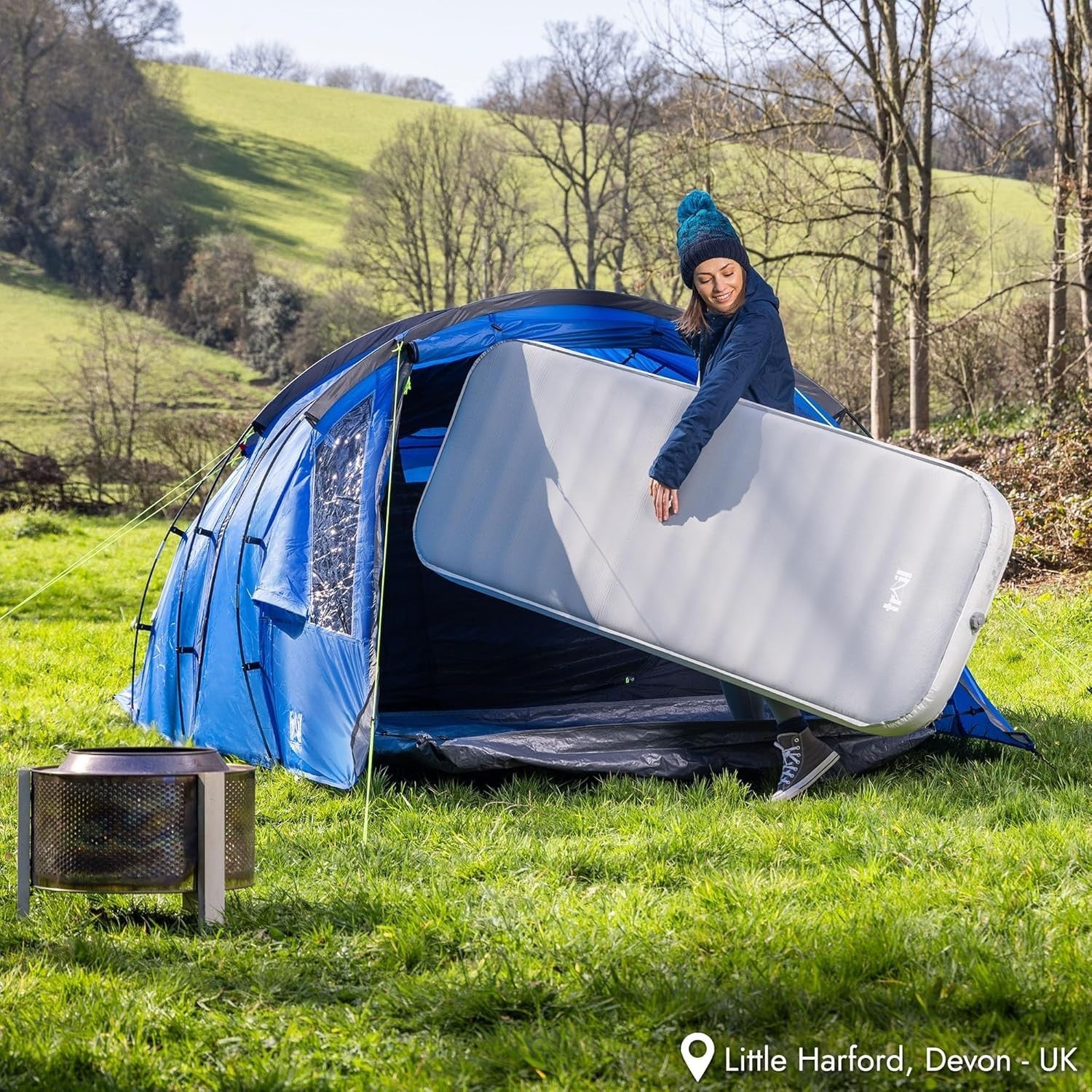 Self-Inflating Camping Mat Deluxe Air Mattress Memory Foam 200x70x10cm