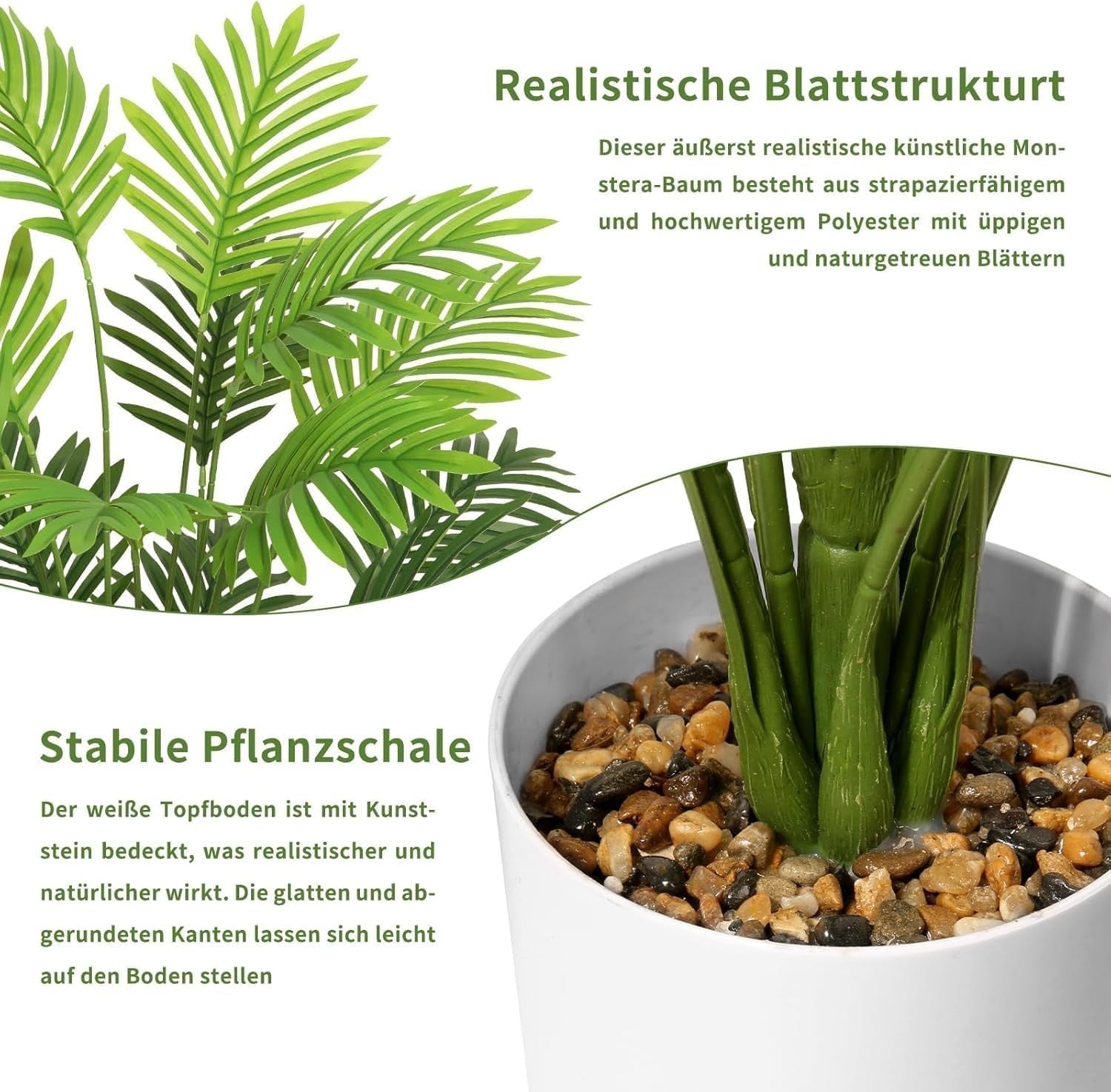 71cm Artificial Areca Palm Plant Fake Tropical Tree Indoor Outdoor Home Decor