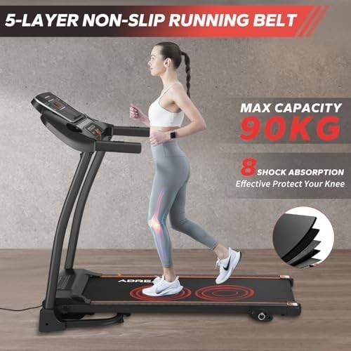 Foldable 15% Incline Treadmill 2.5HP Home Office Running Machine