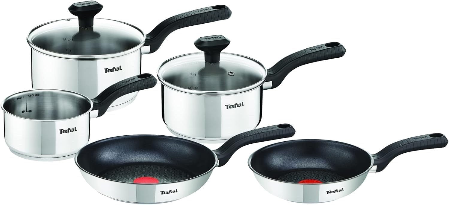 5pcs Stainless Steel Pots Pans Set & Bin Liners (Size H) Thick Plastic Trash Bag