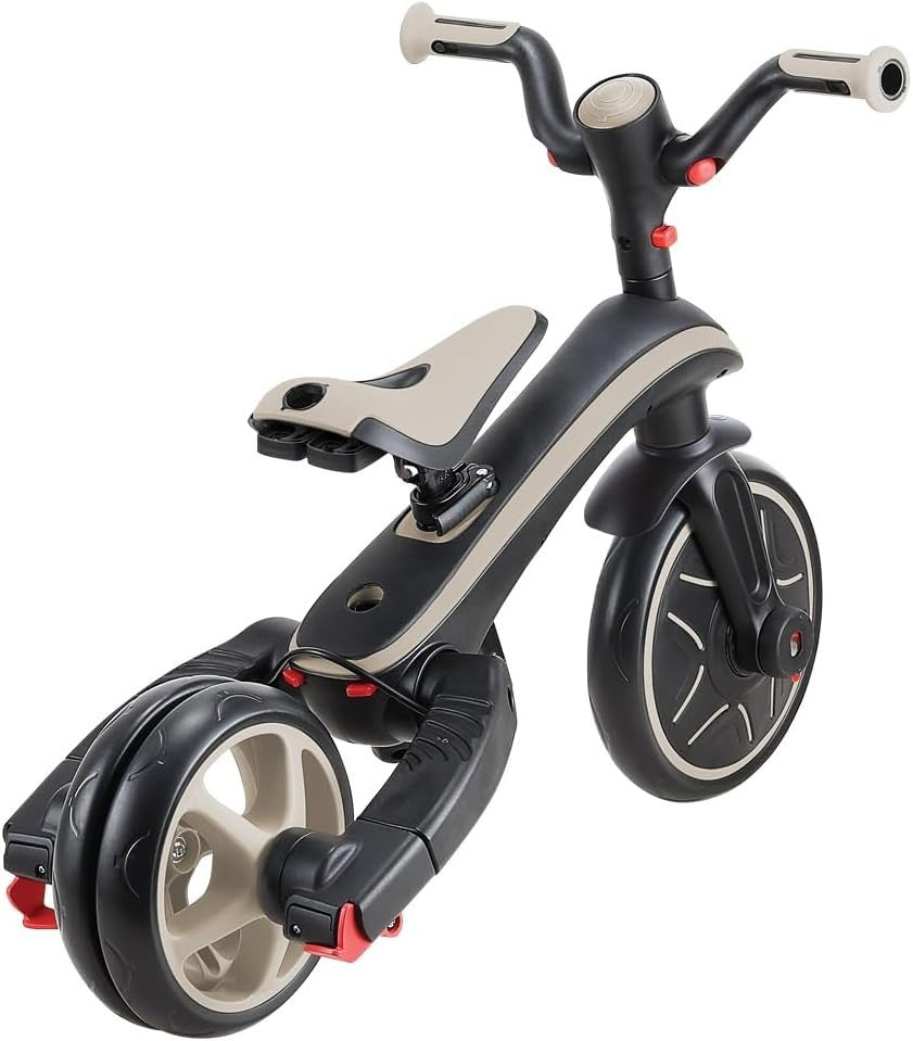 4 in 1 Foldable Trike Balance Bike Kids Ride On Canopy Taupe 1-5Y