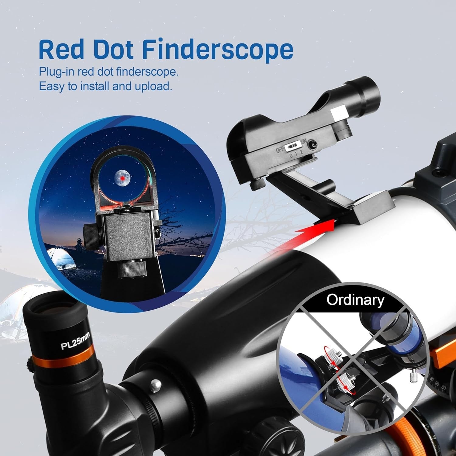 90mm Refractor Telescope 650mm for Adults & Beginners with EQ Mount