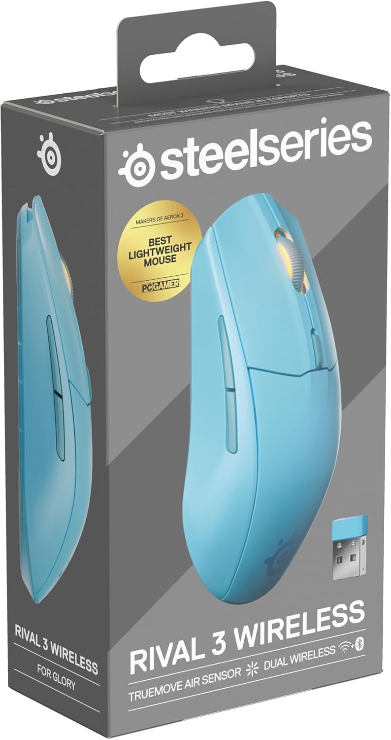 Wireless Gaming Mouse 18000 DPI Bluetooth 2.4GHz 60M Click Aqua