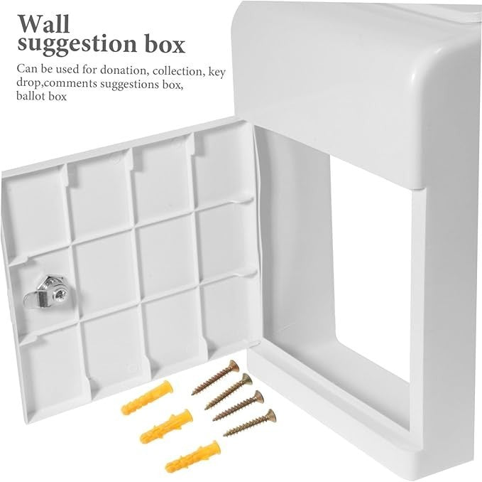 Lockable Wall Mounted Mailbox Outdoor Suggestion Box Rainproof Large Capacity