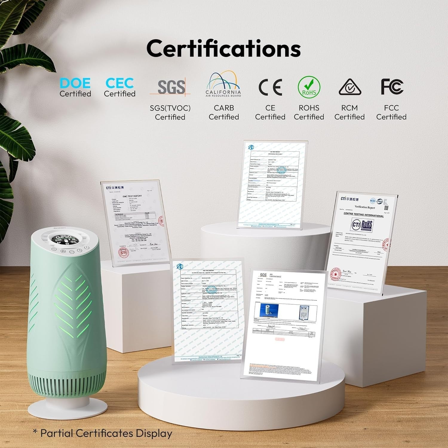 Resin Air Purifier H13 HEPA VOC Fume Filter Auto Mode SGS Certified