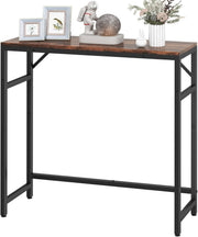Slim Console Table for Hallway Entryway – Rustic Narrow Side Table 75cm