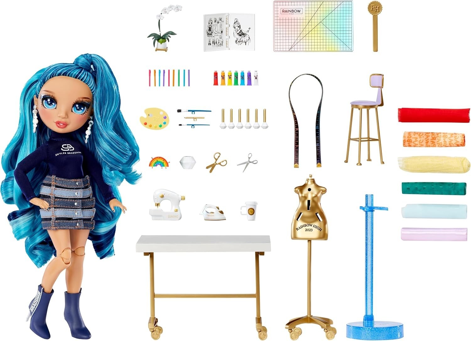 Fashion Design Studio Playset Doll No Sew Kit 300+ Designs
