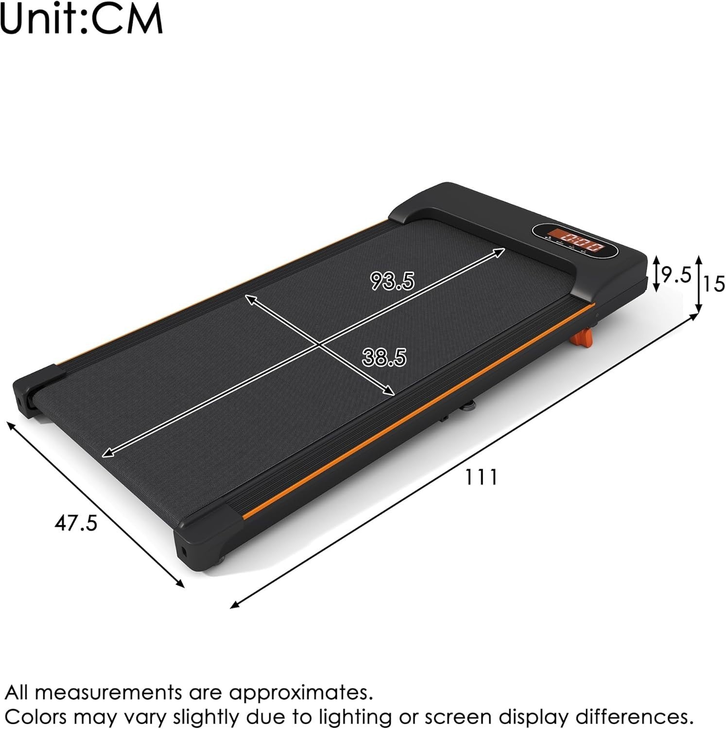 Foldable Under-Desk Treadmill 1-6km/h Portable Home Office Walker