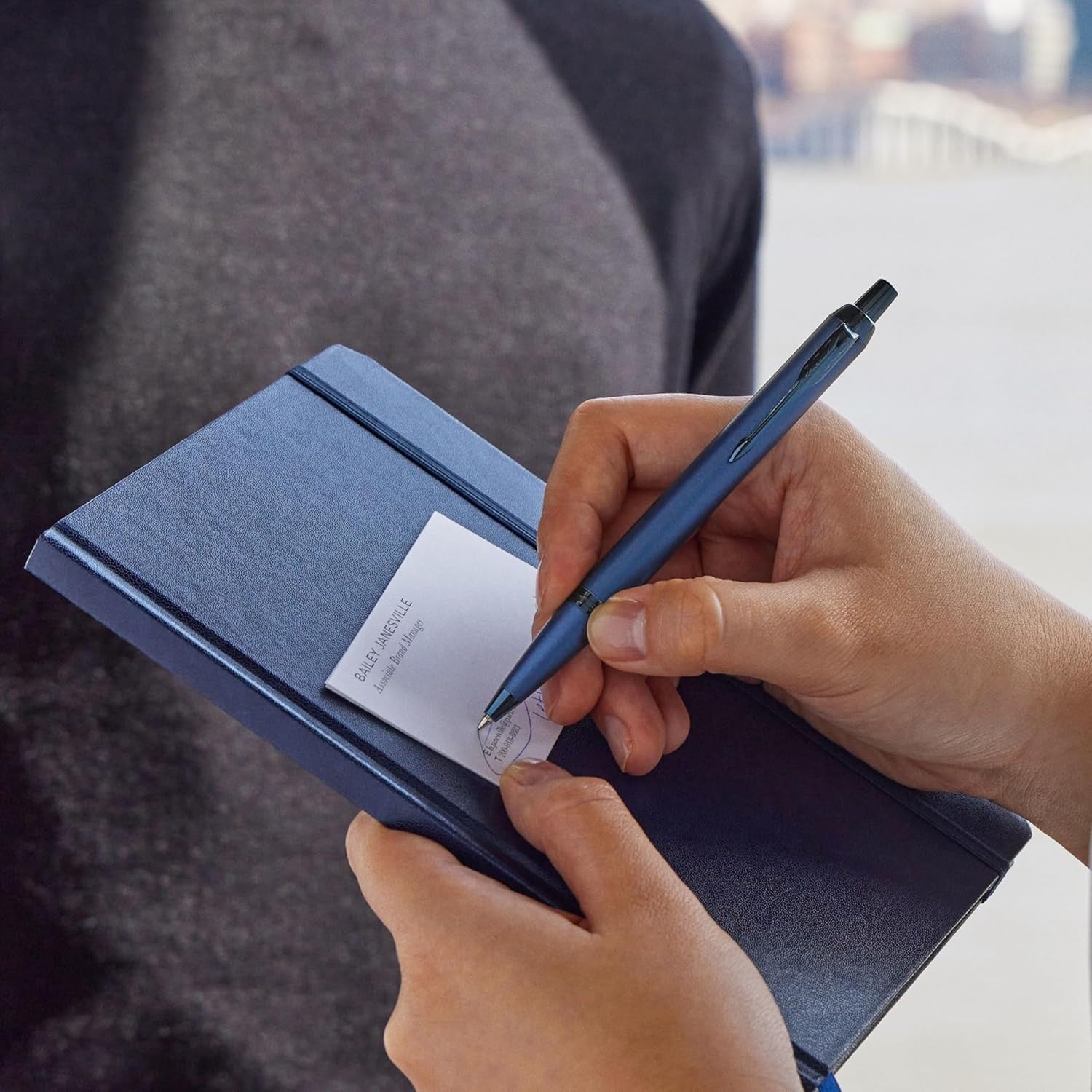 Luxury Blue Ballpoint Pen Medium Point IM Monochrome Gift Box
