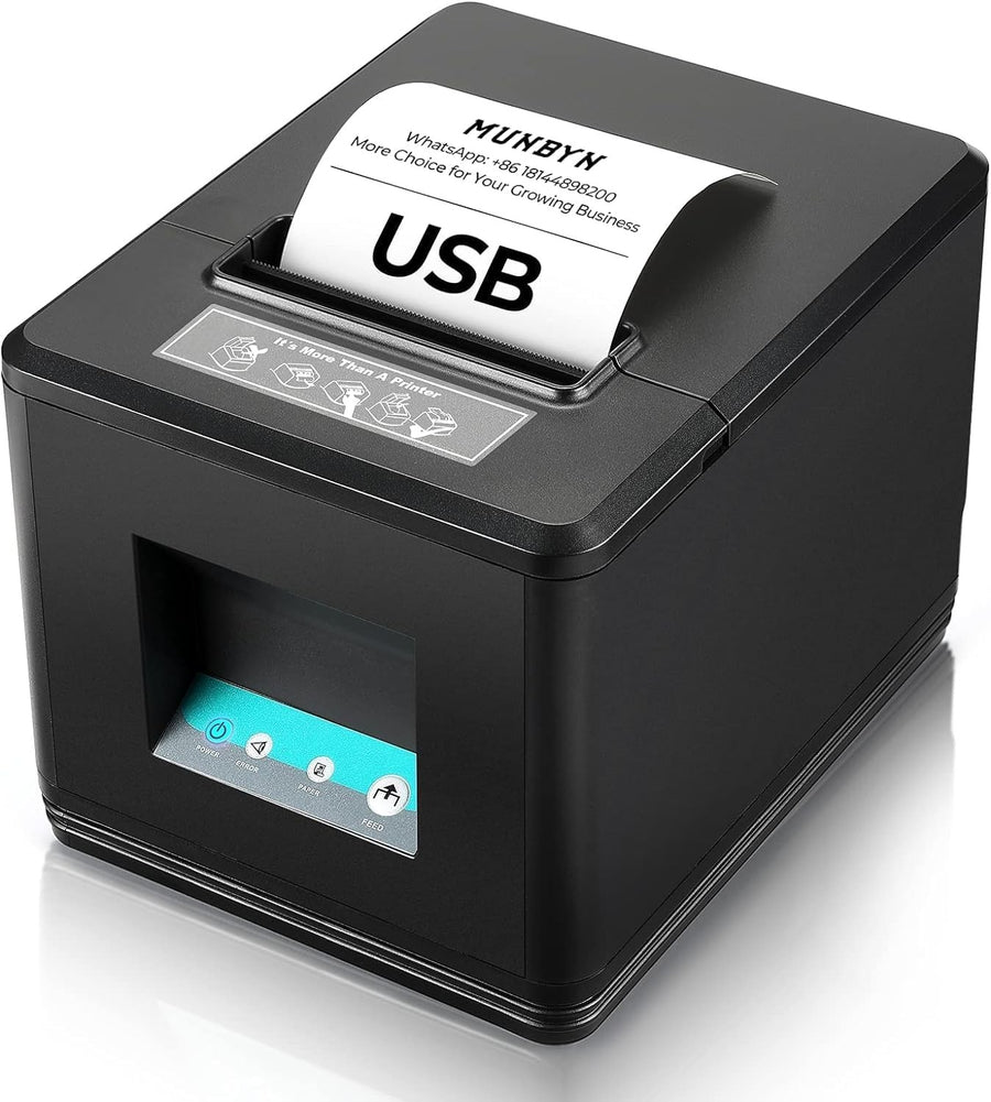 80mm Thermal Receipt POS Printer USB Auto Cutter Cash Drawer