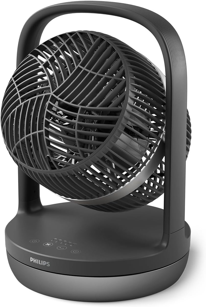 Ultra Quiet Oscillating Desk Fan – 23dB 3-Speed Air Circulator 180° Tilt Timer