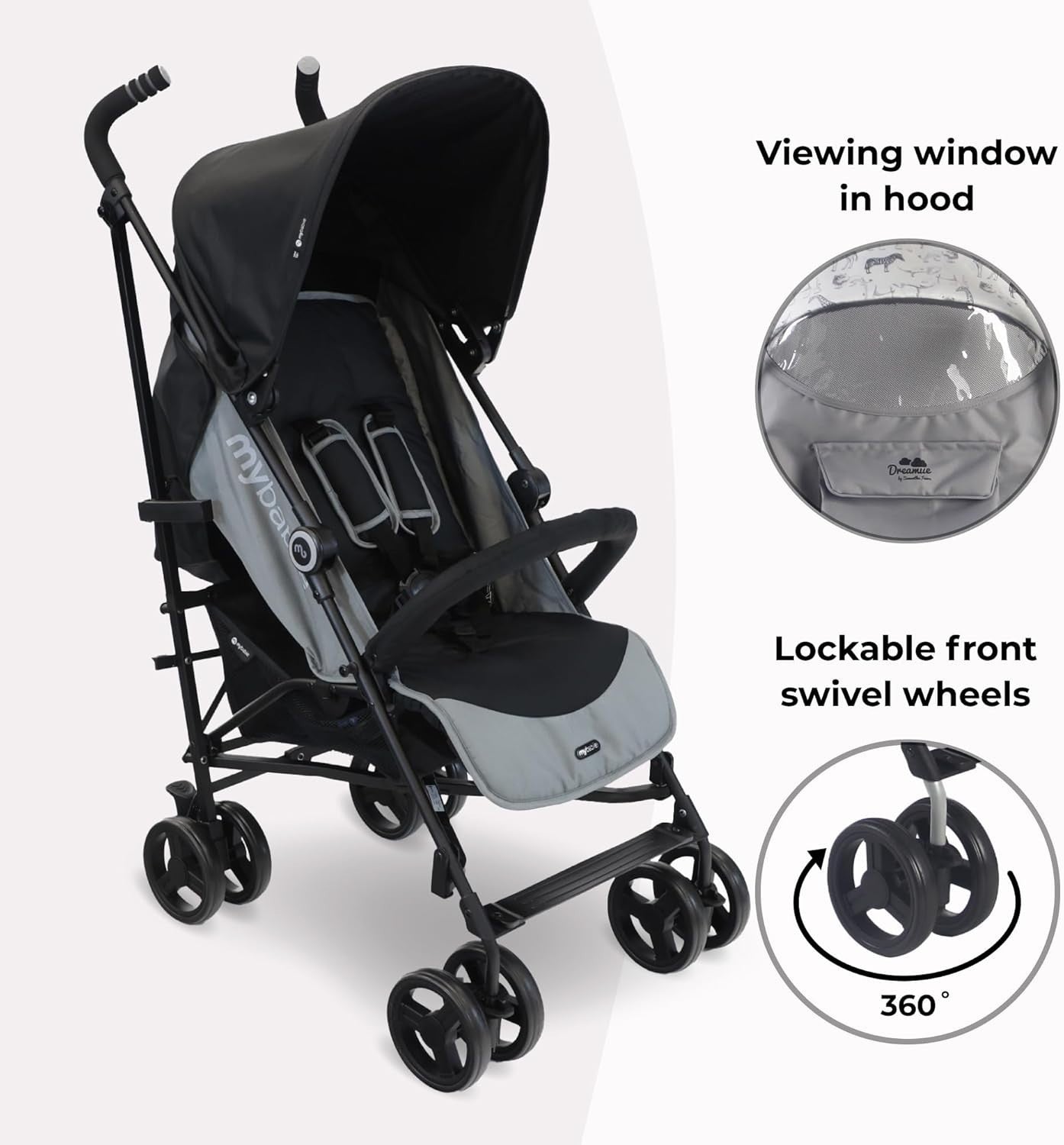 Lightweight Umbrella Stroller Travel Buggy Compact Fold Recline 22kg