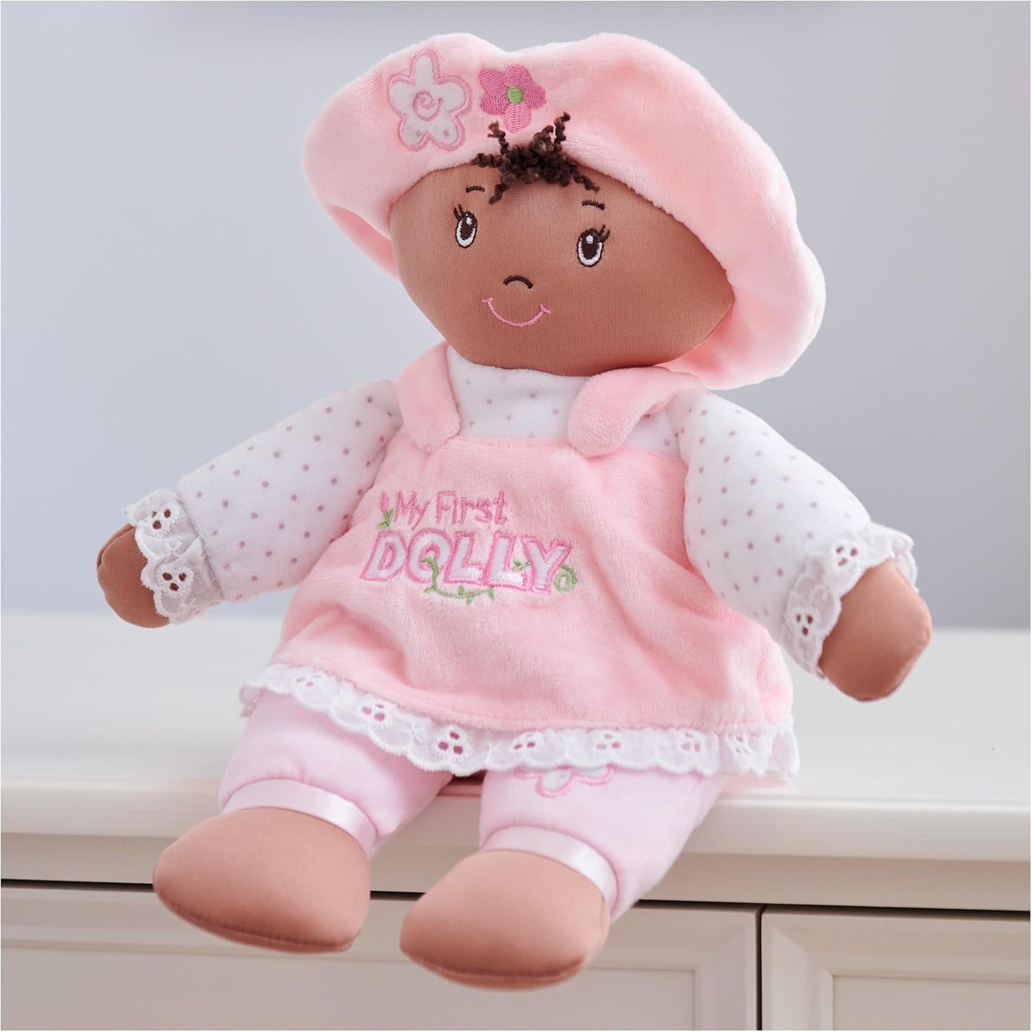 13in Soft Plush Baby Doll Pink White Cuddly First Dolly Newborn Gift
