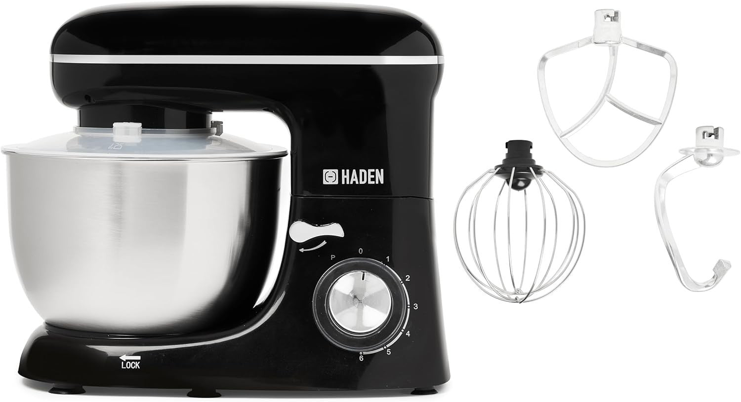 5L Stand Mixer 1300W 6-Speed Heavy-Duty Electric Dough Blender Black