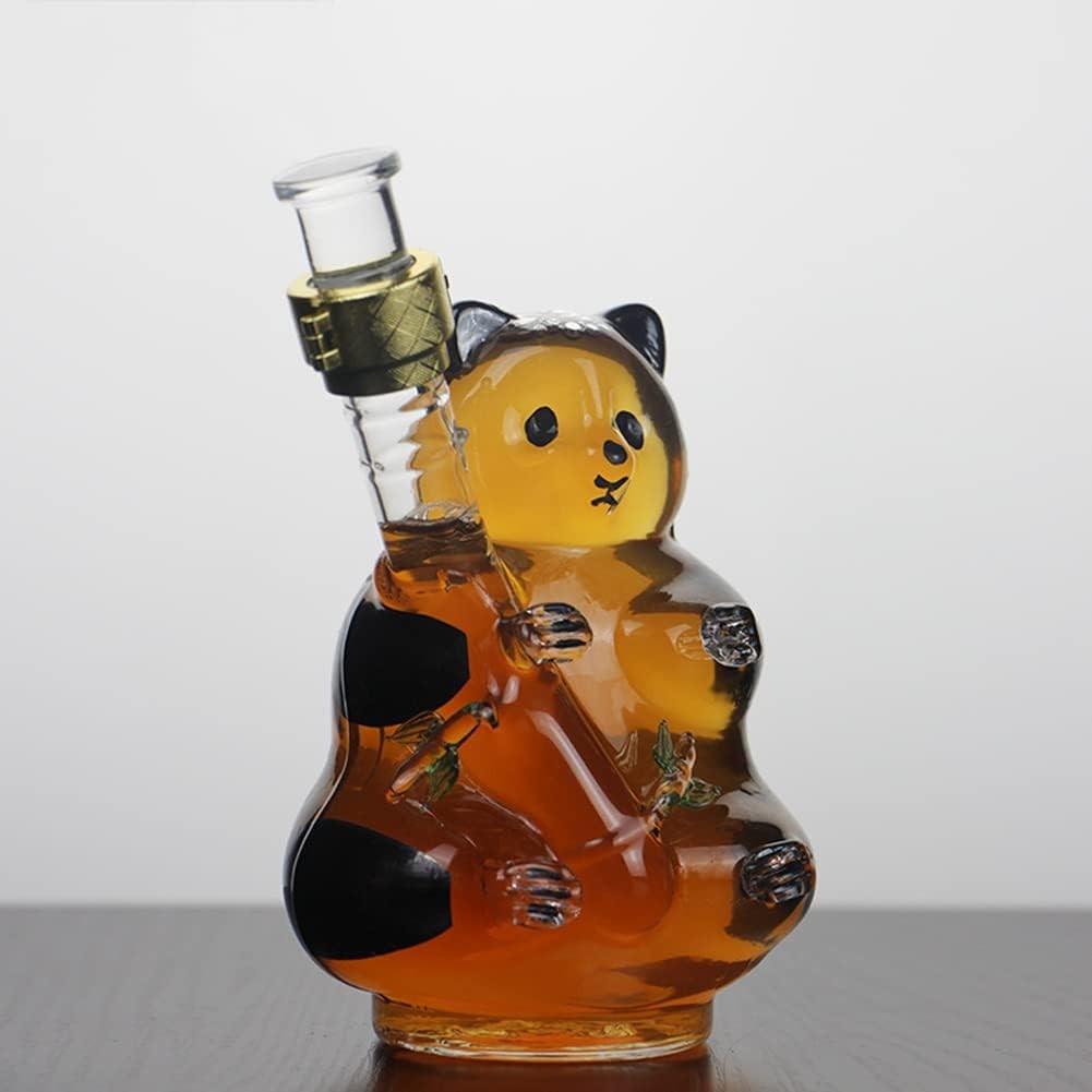 Cute Panda Whiskey Decanter 500ml Glass Animal Drink Dispenser Gift for Men Wome