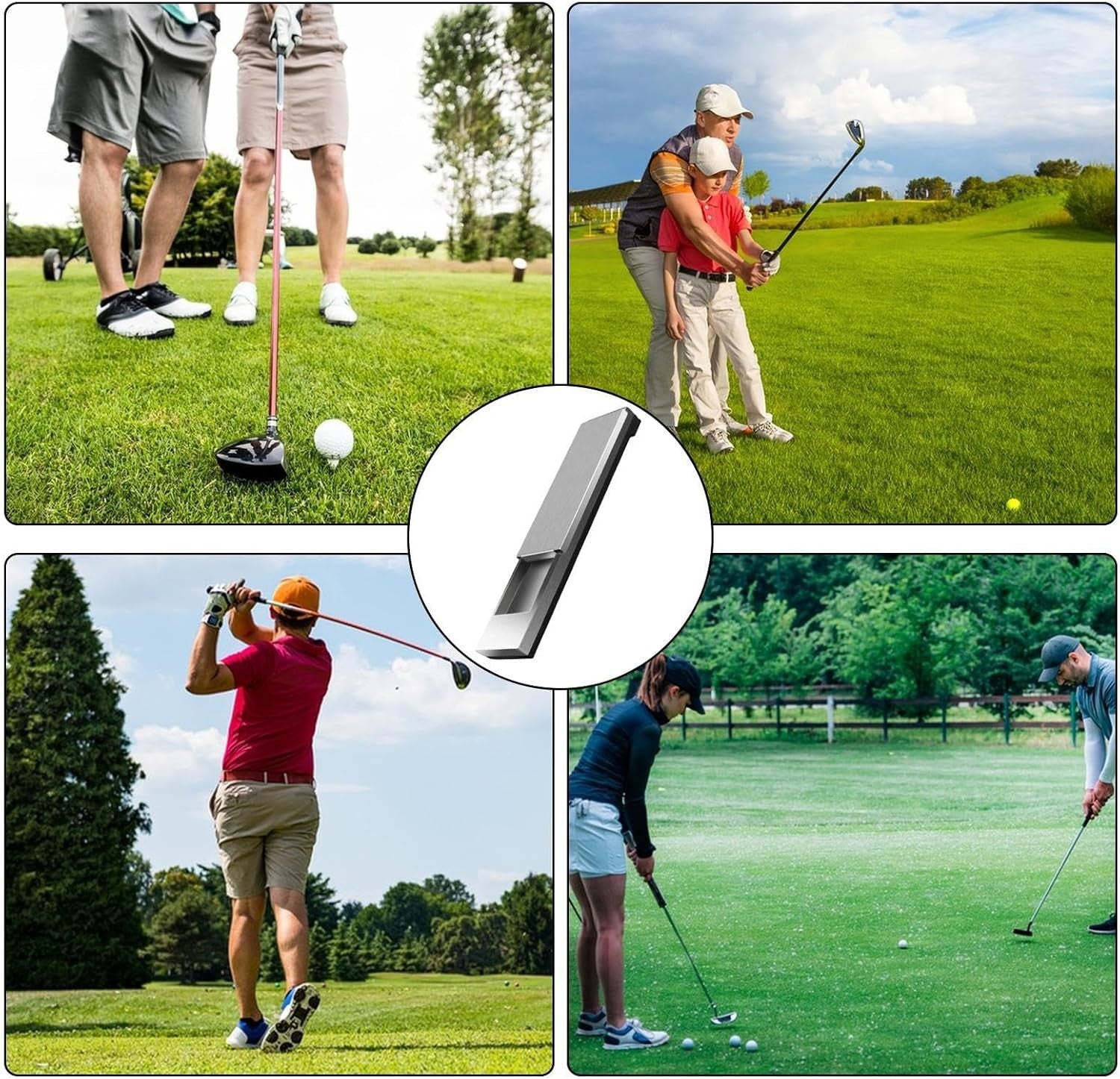 Golf Swing Trainer Aid Stainless Steel Swing Analyzer Tool