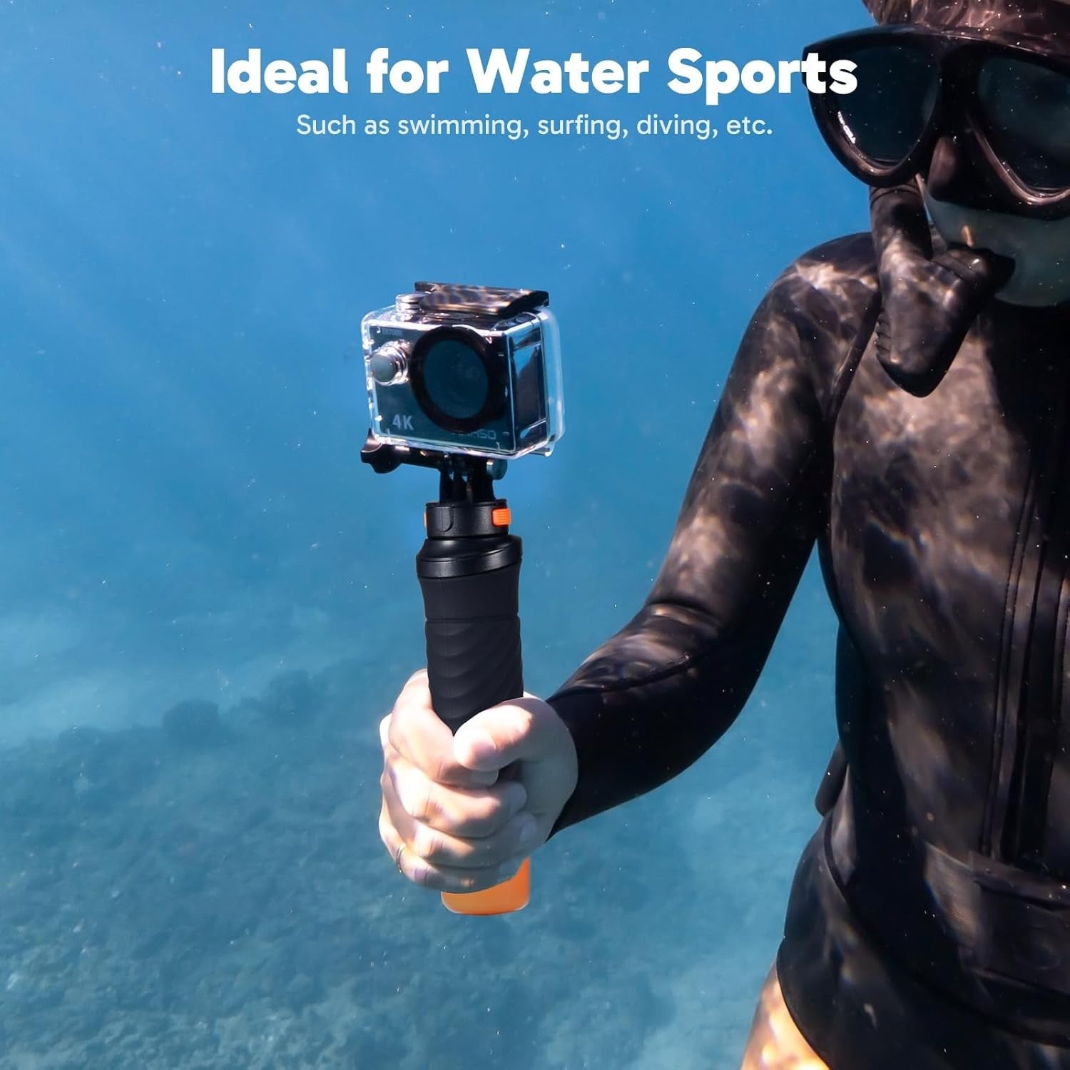 4K Action Camera Waterproof Sports Cam Bundle w/ Floating Grip Kit