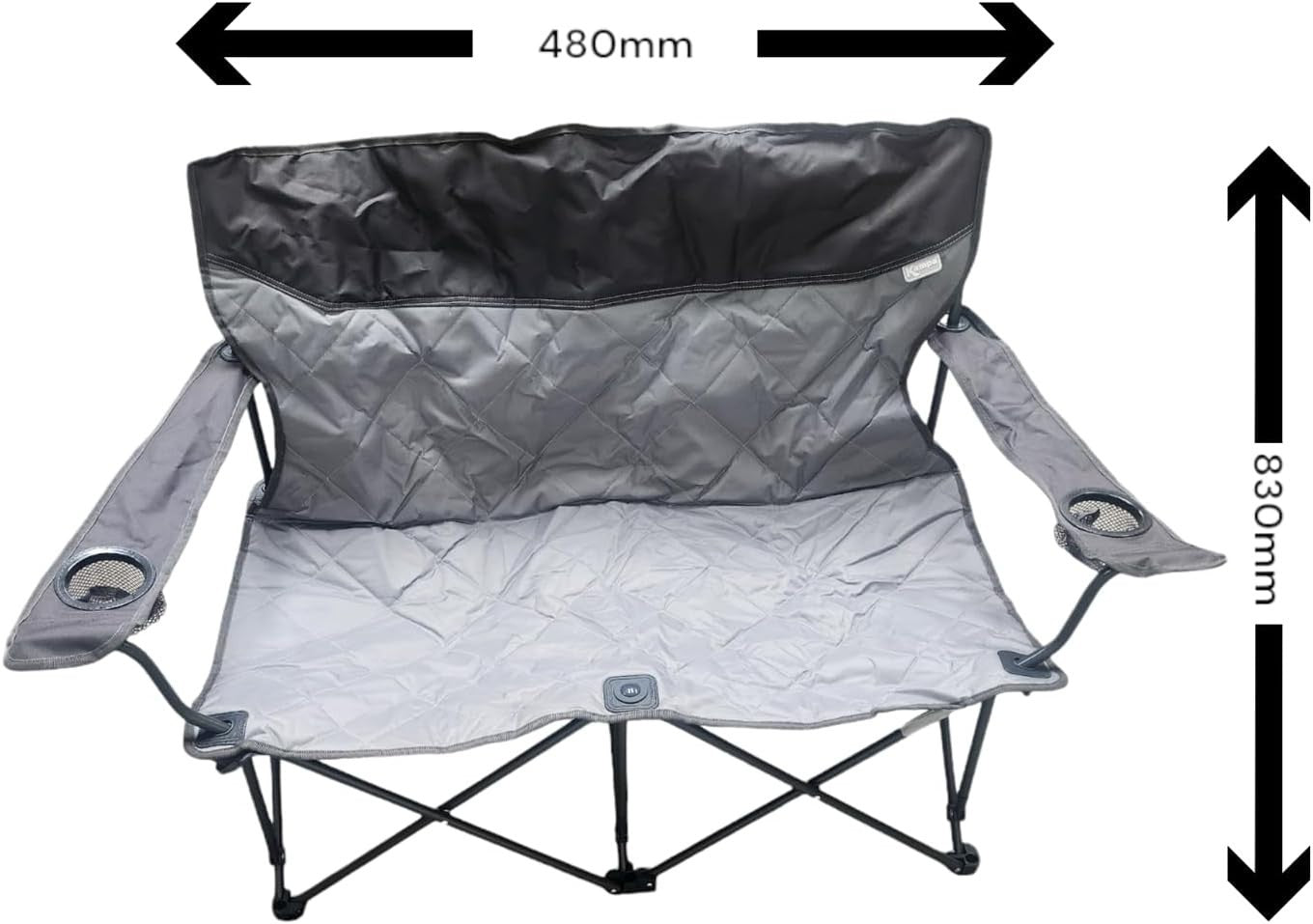 Portable Folding Camping Chair with Cup Holder, Padded Seat, Lightweight