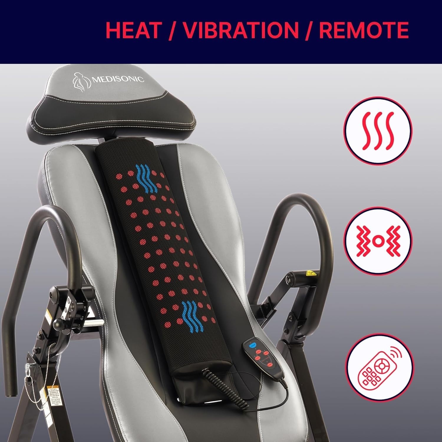 Advanced Inversion Table 300lb Heat & Vibrating Massage Pad Adjustable